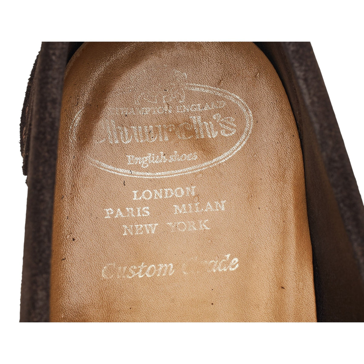 'Pembrey' Dark Brown Suede Loafers UK 11 F