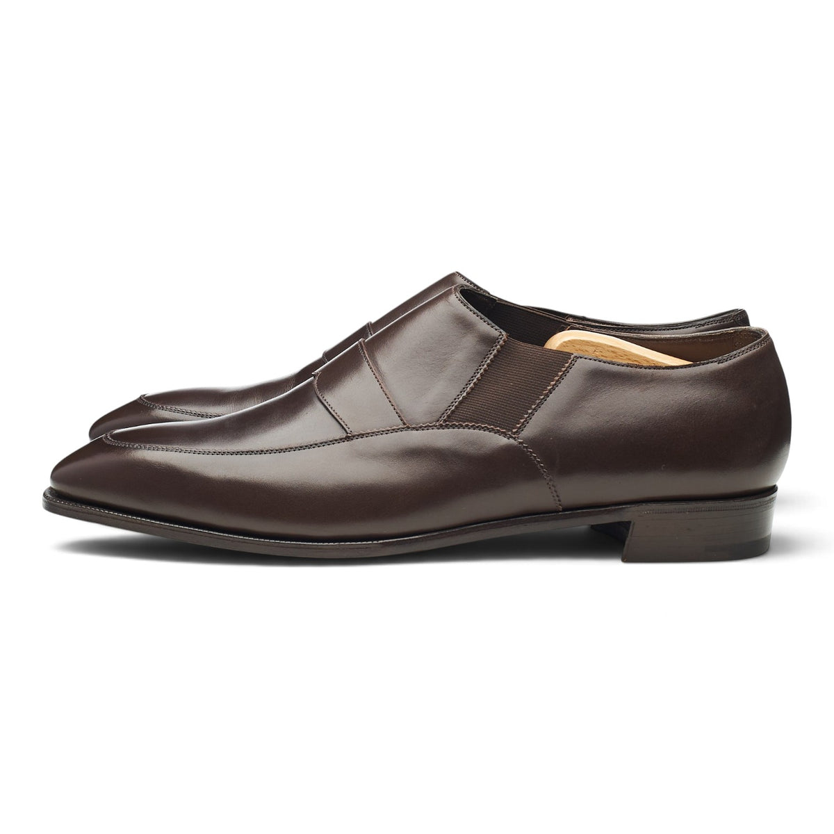 'Litchfield' Brown Leather Slip-On Loafers UK 11 D