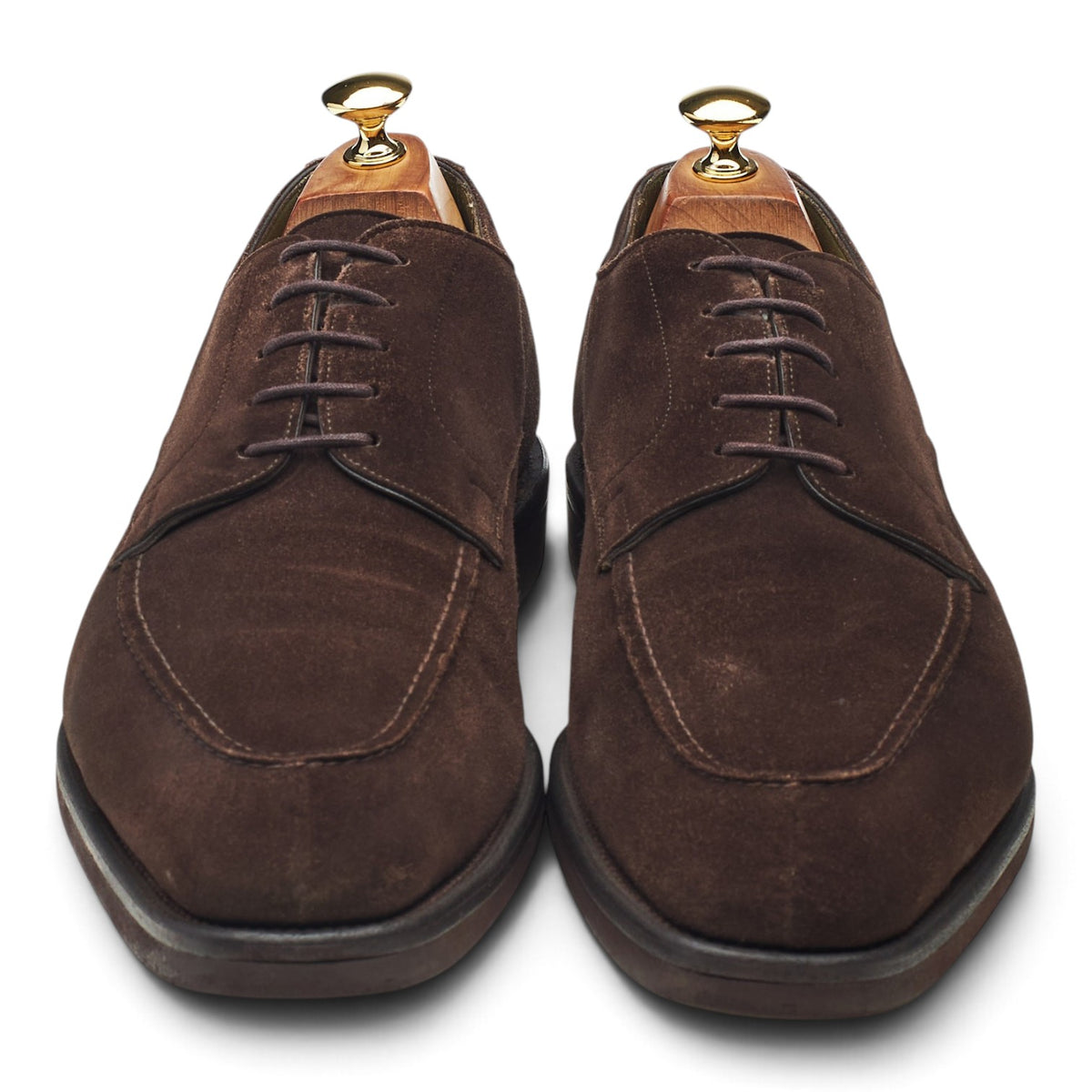 'Isham' Dark Brown Suede Split Toe Derby UK 10 E