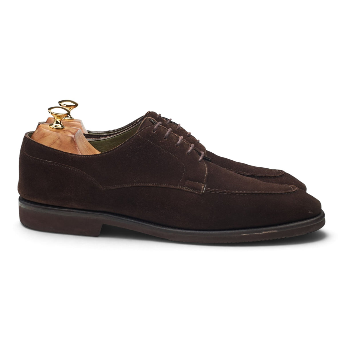 'Isham' Dark Brown Suede Split Toe Derby UK 10 E