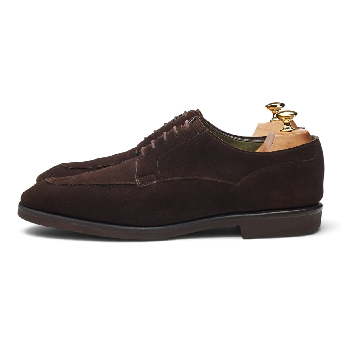 'Isham' Dark Brown Suede Split Toe Derby UK 10 E