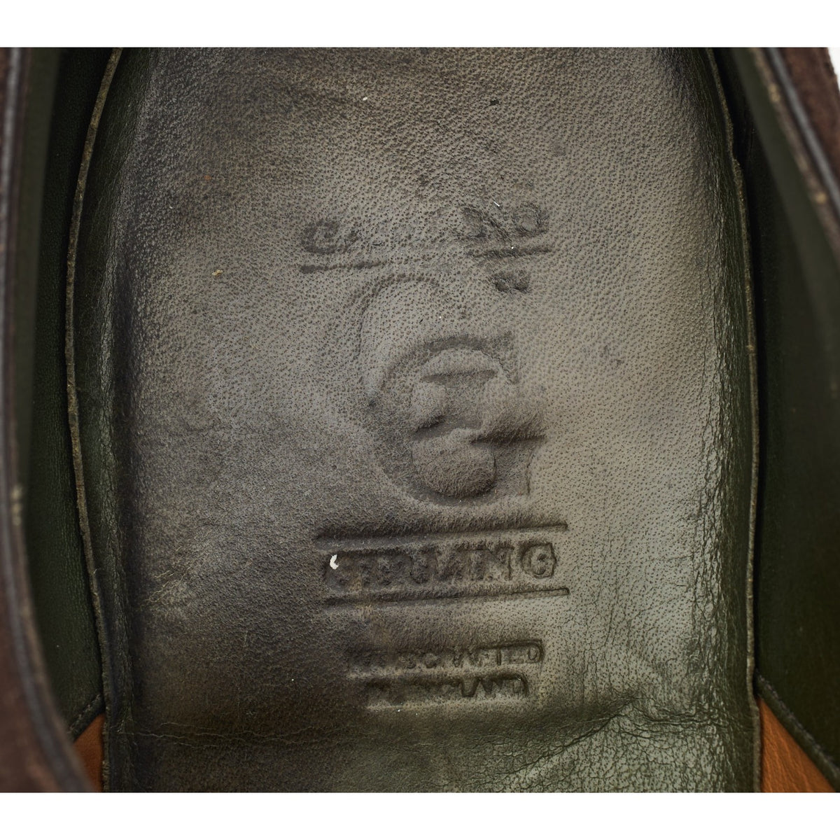 'Isham' Dark Brown Suede Split Toe Derby UK 10 E