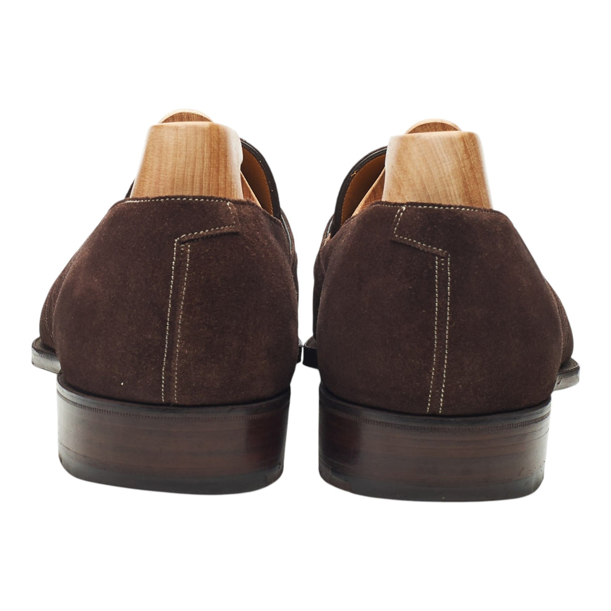'Ashby' Dark Brown Suede Full Strap Loafers UK 10 E