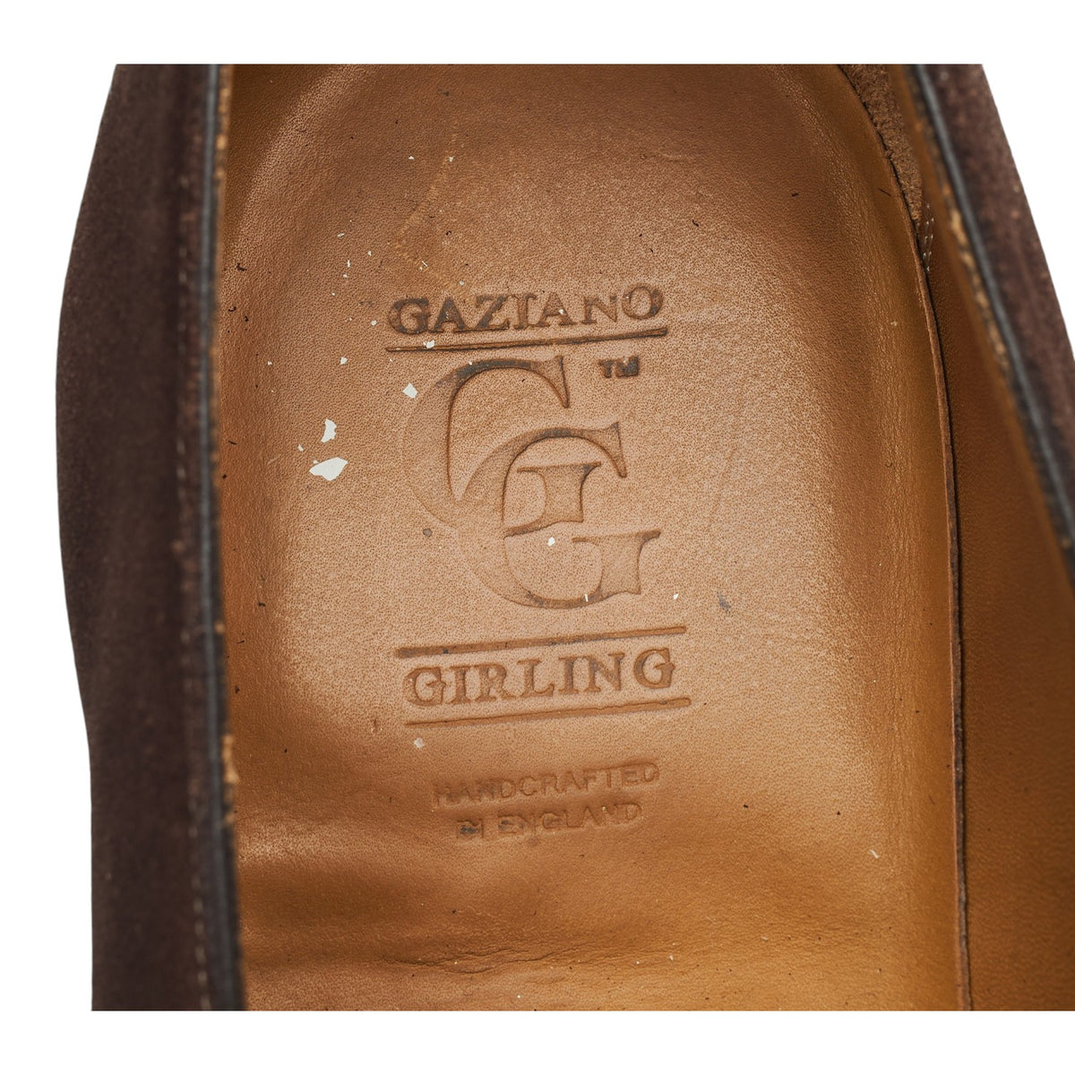 'Ashby' Dark Brown Suede Full Strap Loafers UK 10 E