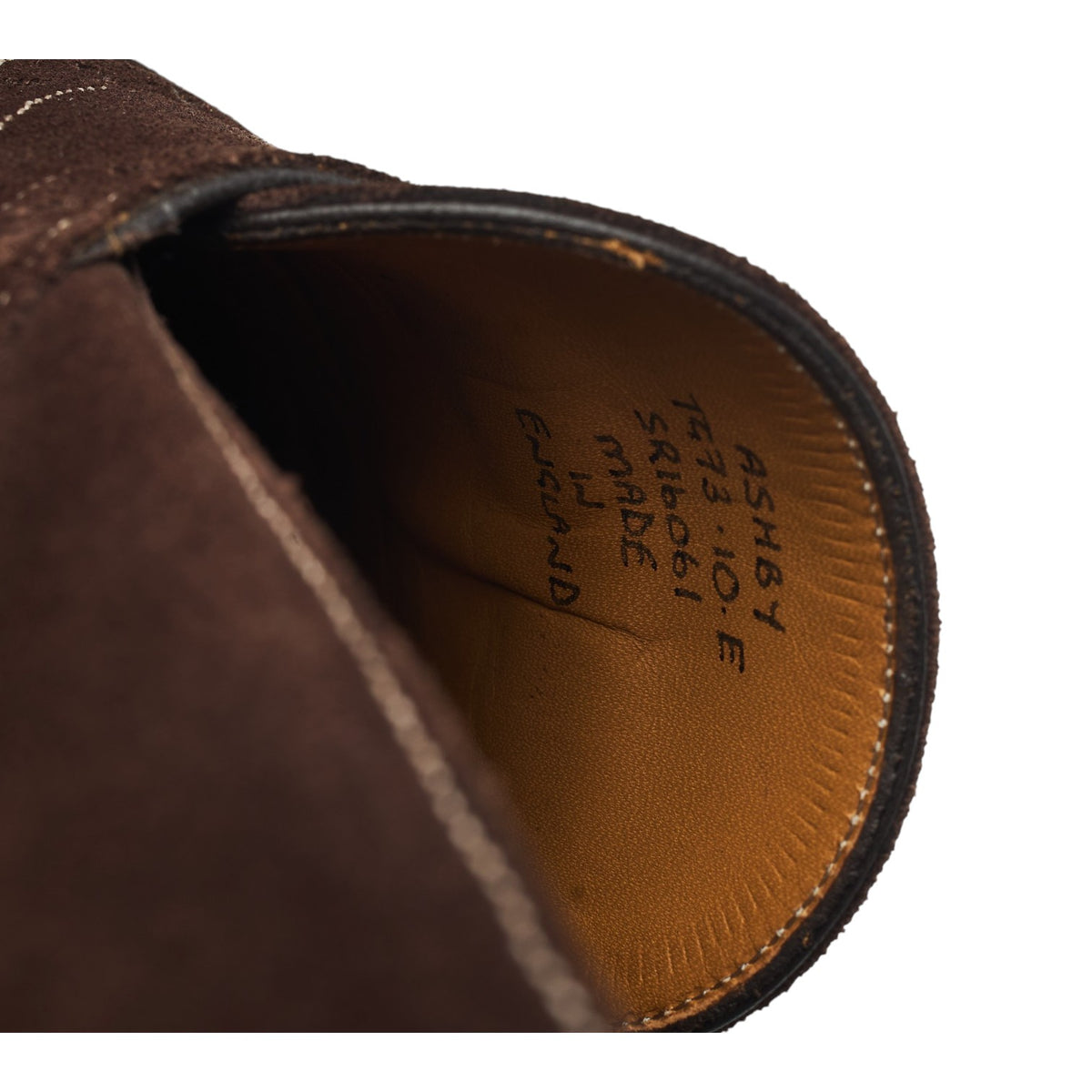 'Ashby' Dark Brown Suede Full Strap Loafers UK 10 E
