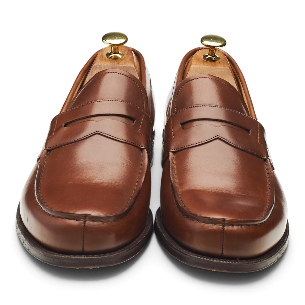'Ashley' Brown Leather Loafers UK 8 G