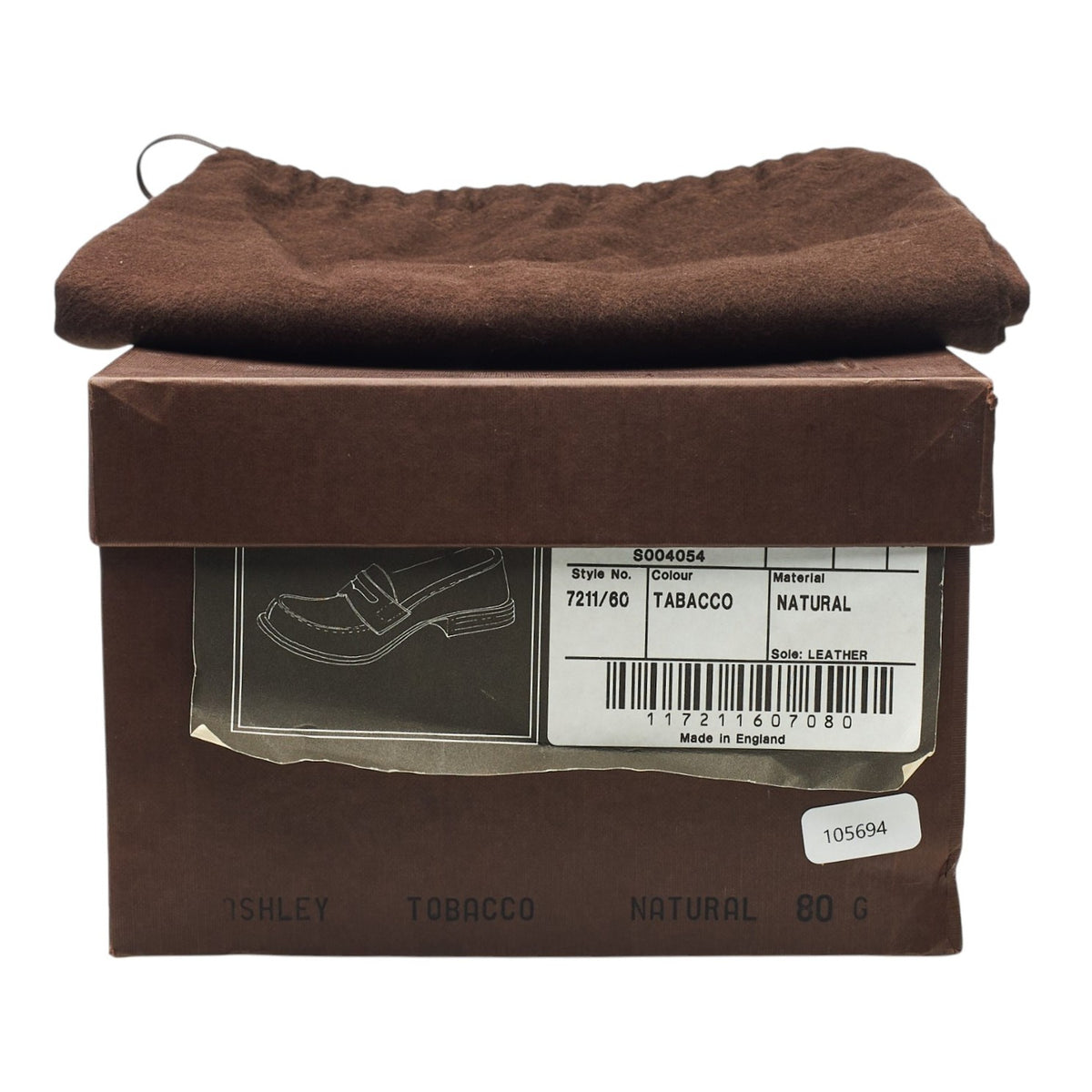 'Ashley' Brown Leather Loafers UK 8 G