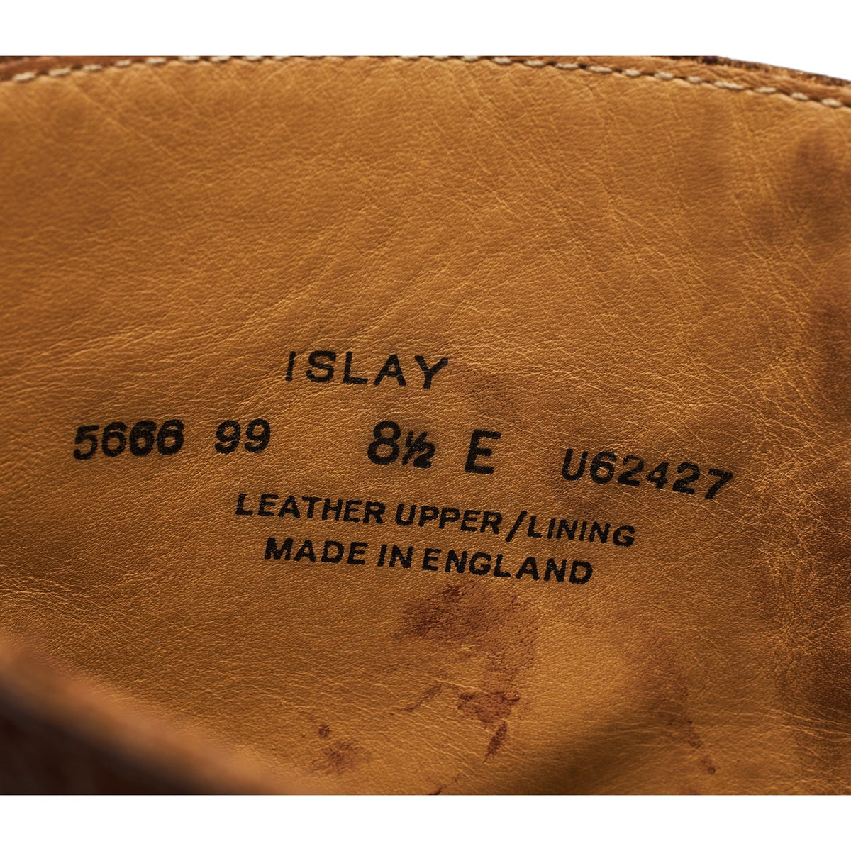 'Islay' Dark Brown Grain Leather Boots UK 8.5 E