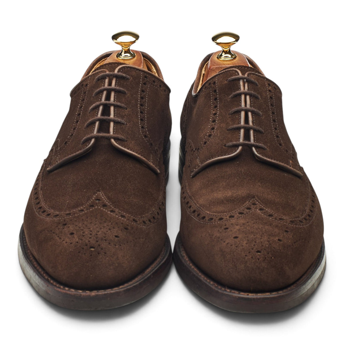 'Swansea' Dark Brown Suede Derby Brogues UK 10 E