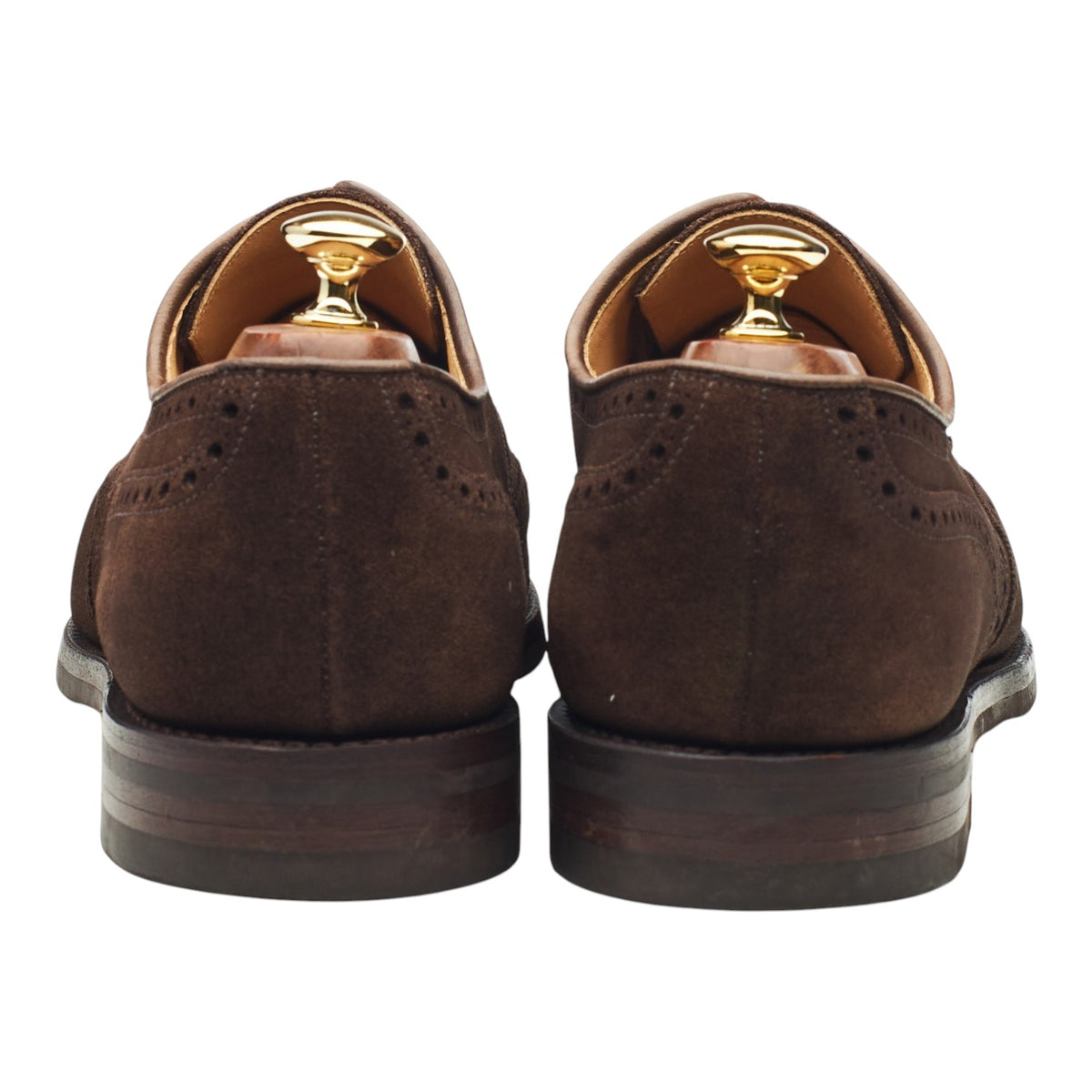 'Swansea' Dark Brown Suede Derby Brogues UK 10 E