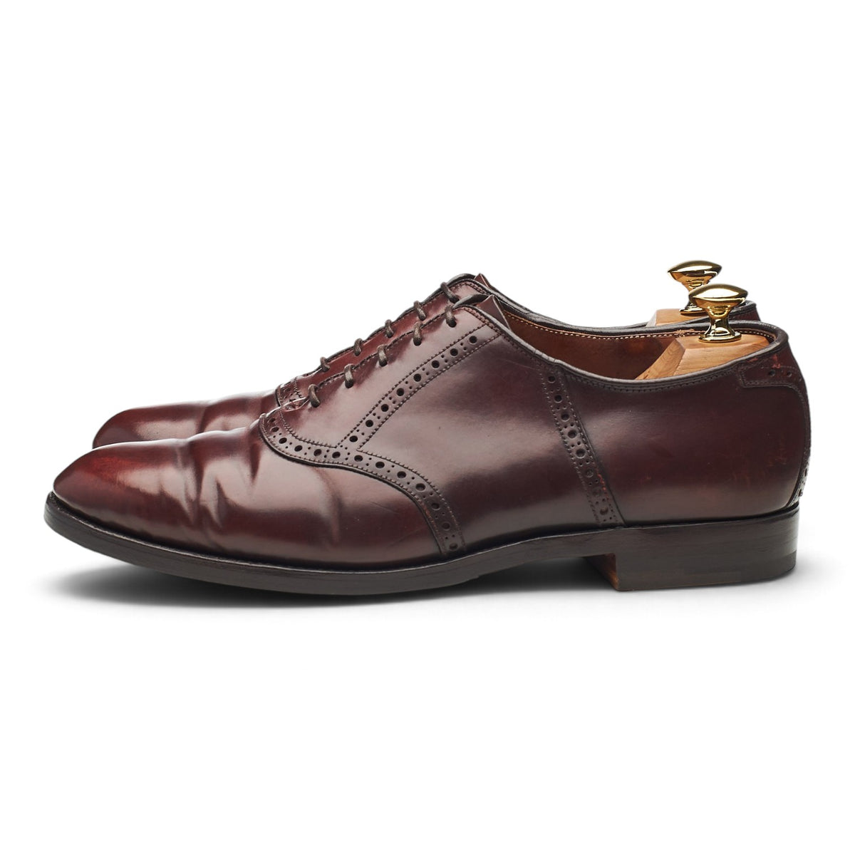 '6F28' Burgundy Cordovan Leather Saddle Oxford UK 7.5 US 8.5