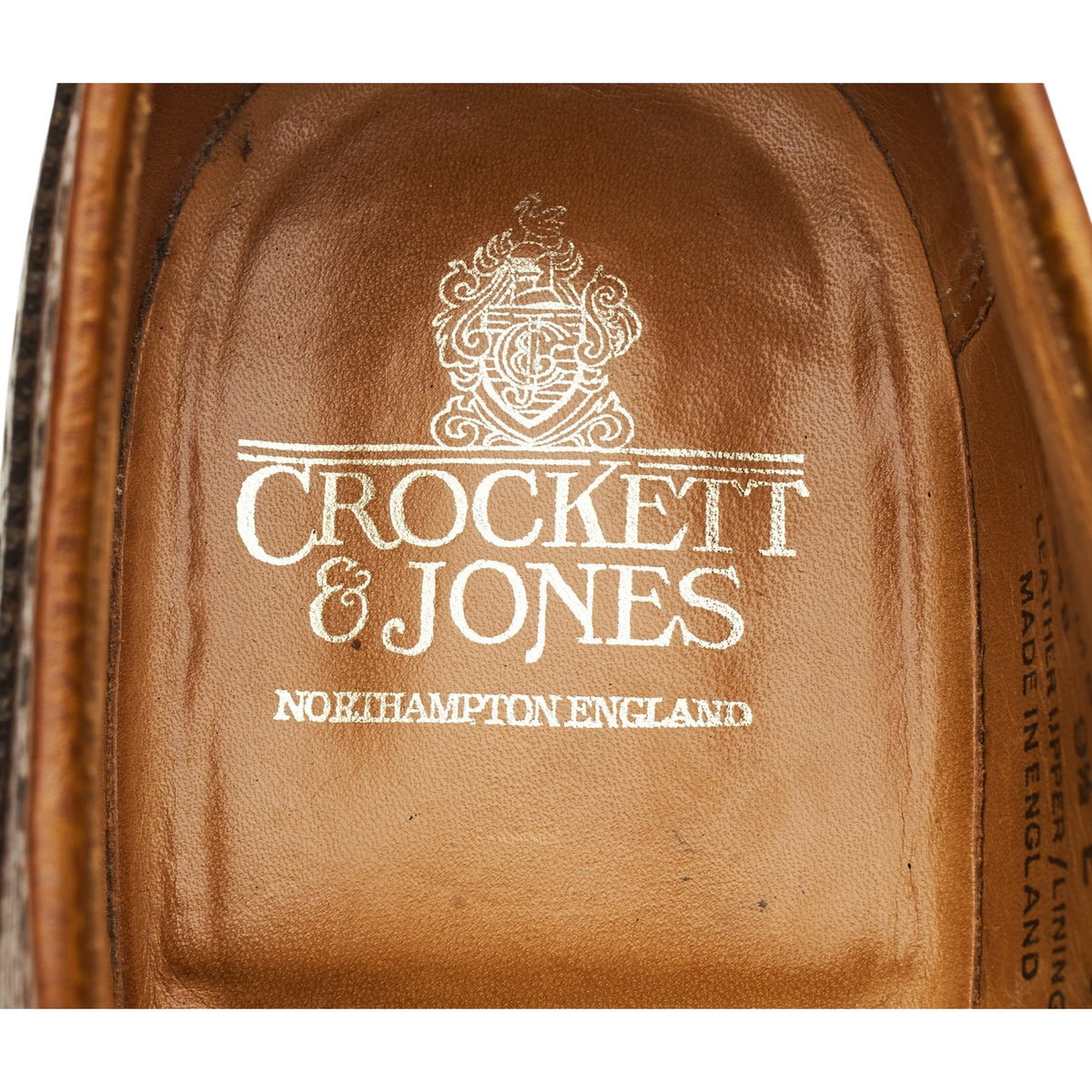 'Pembroke' Tan Brown Grain Leather Derby Brogues UK 9.5 E