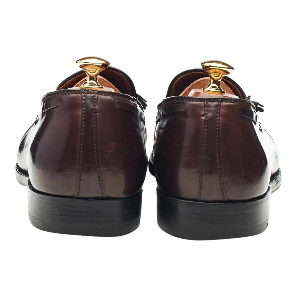 '563' Burgundy Cordovan Leather Tassel Loafers UK 9.5 US 10.5 D