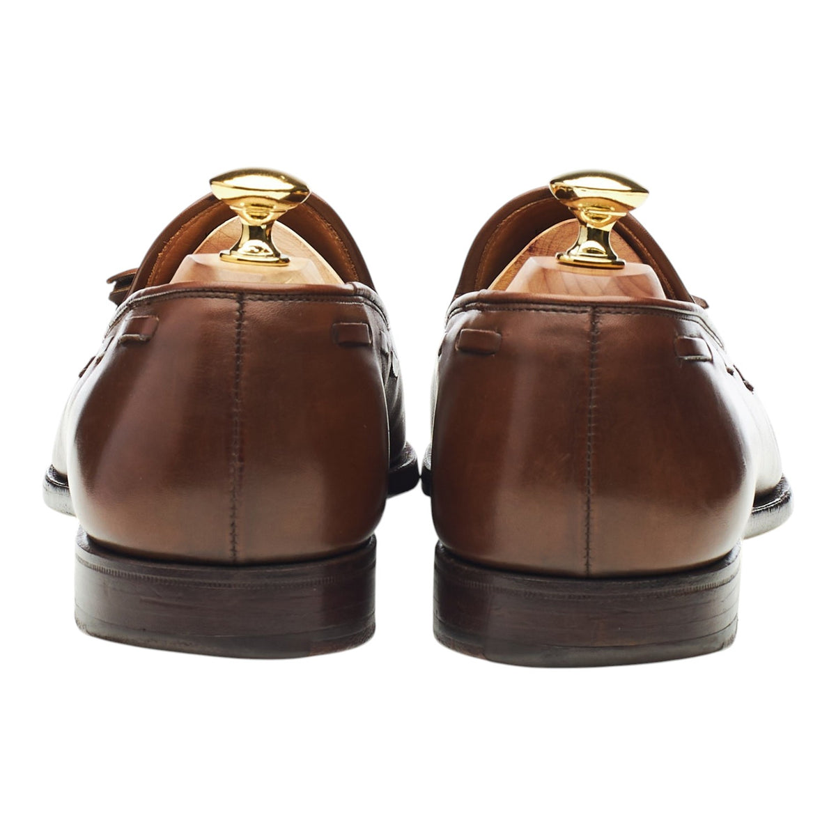 'Adrian' Dark Brown Leather Tassel Loafers UK 7.5 E