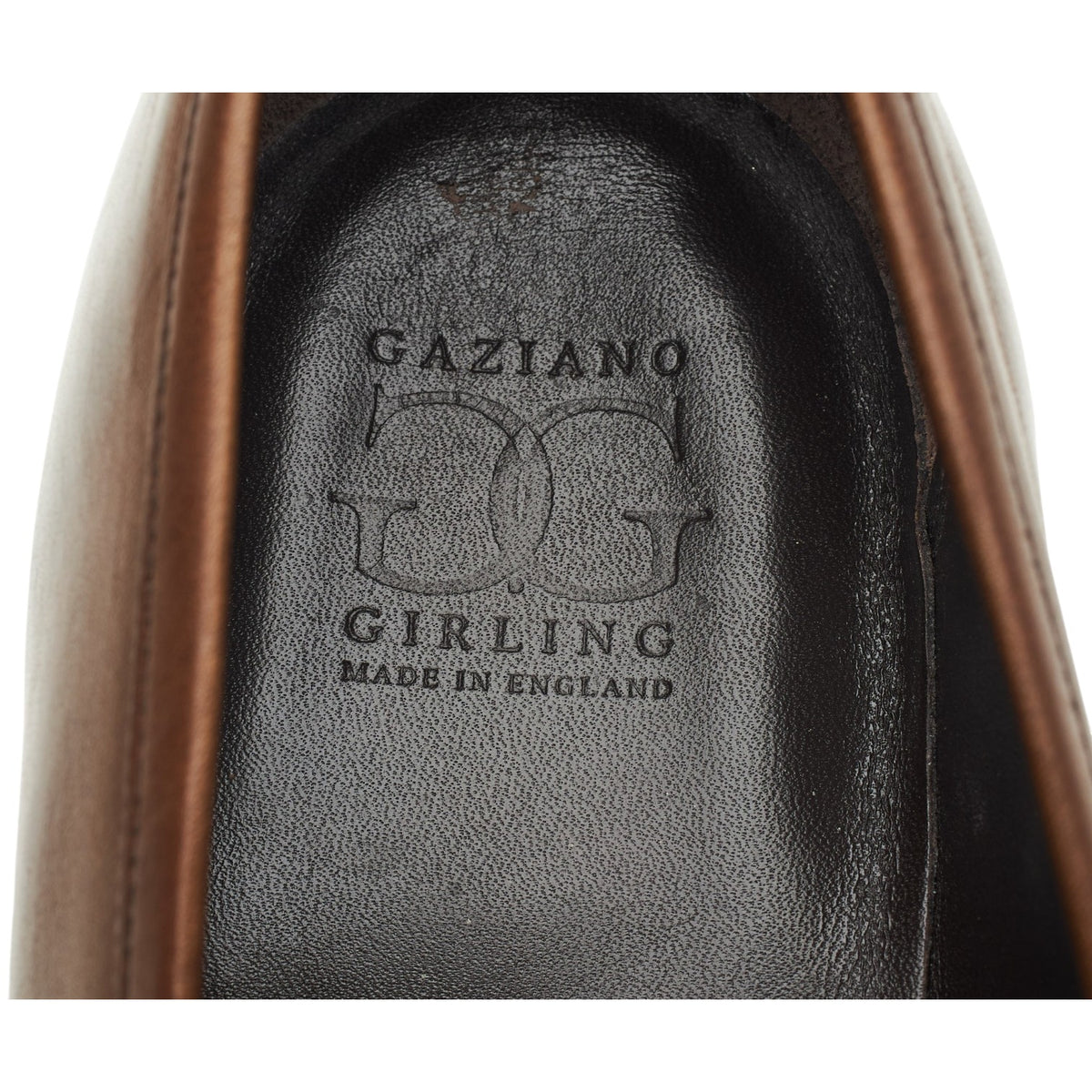 'Antibes' Dark Brown Leather Split Toe Loafers UK 7 E