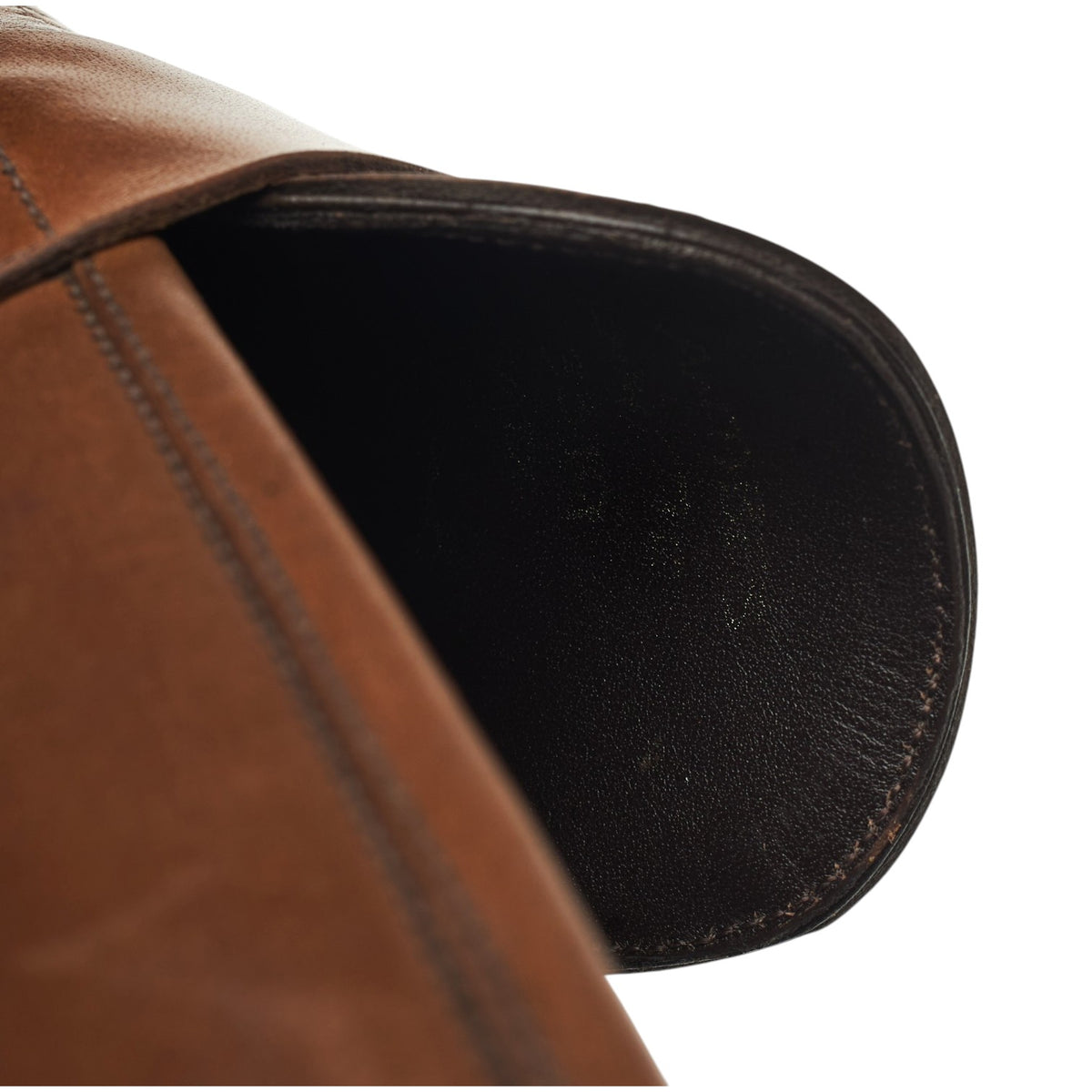 'Antibes' Dark Brown Leather Split Toe Loafers UK 7 E