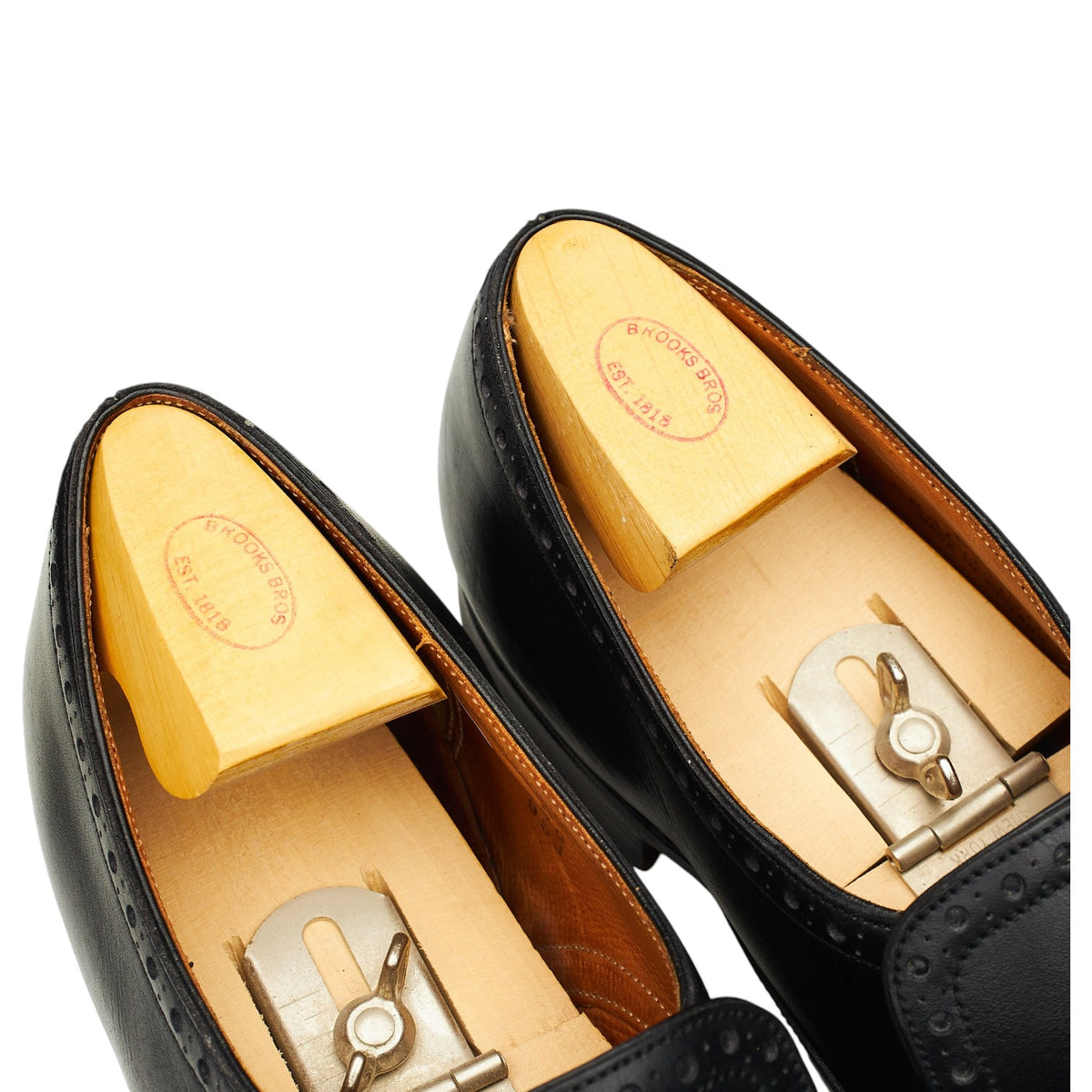 Black Leather Brogue Loafers UK 8 US 9 C