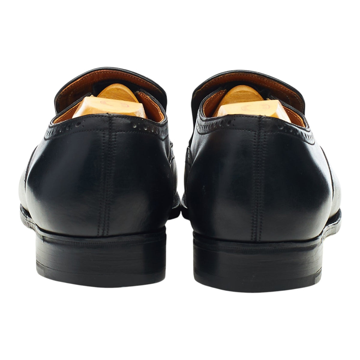 Black Leather Brogue Loafers UK 8 US 9 C