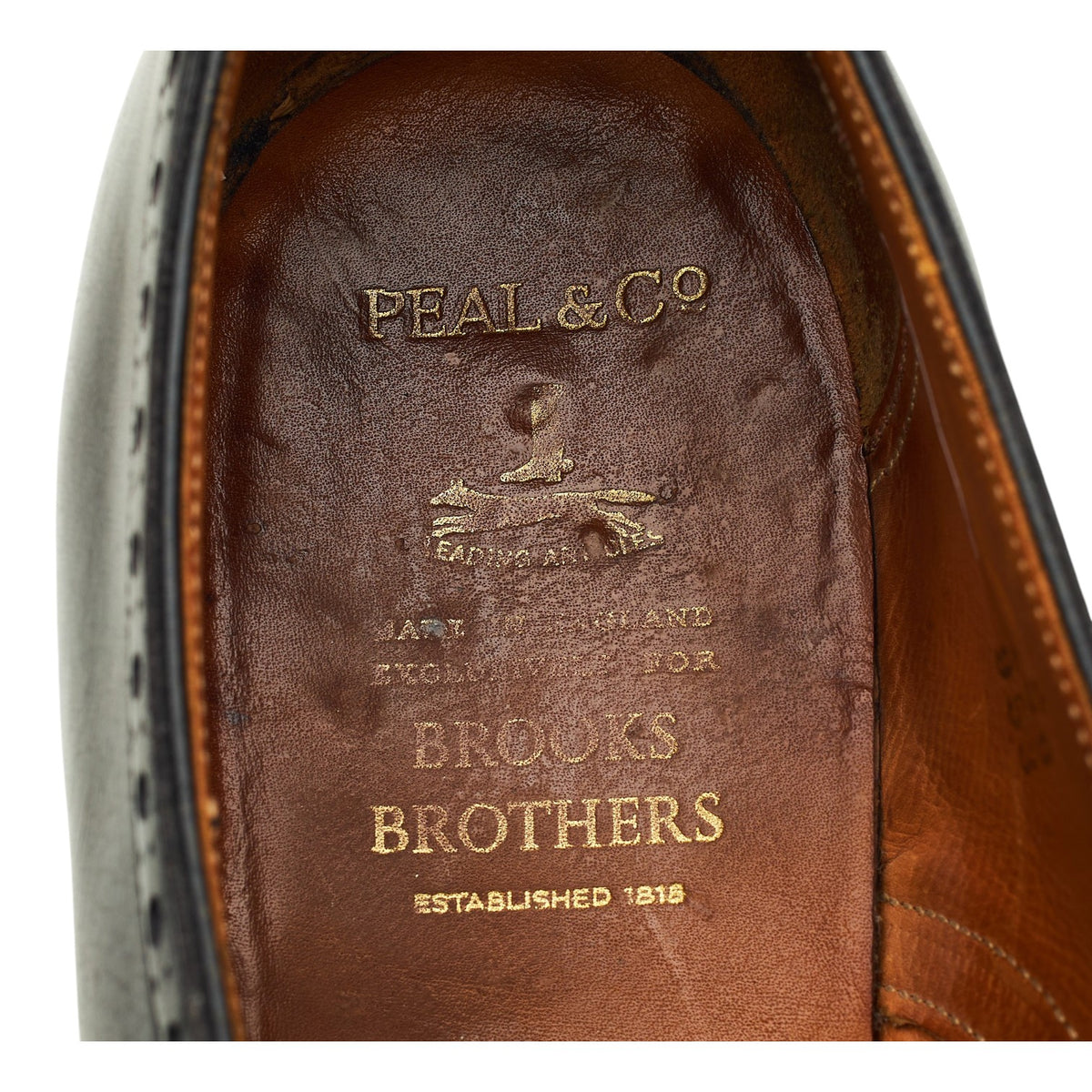 Black Leather Brogue Loafers UK 8 US 9 C