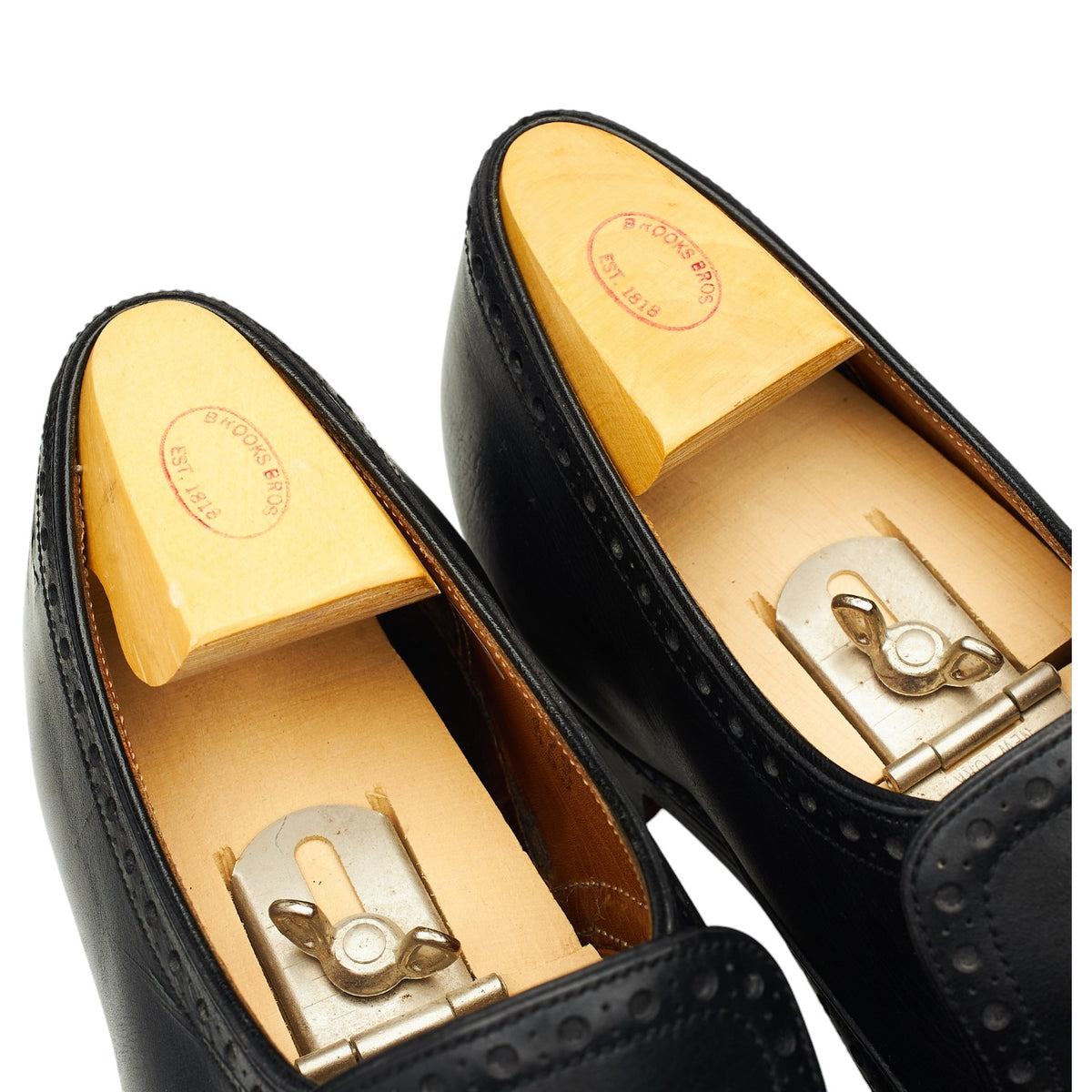 Black Leather Brogue Loafers UK 8 US 9 C