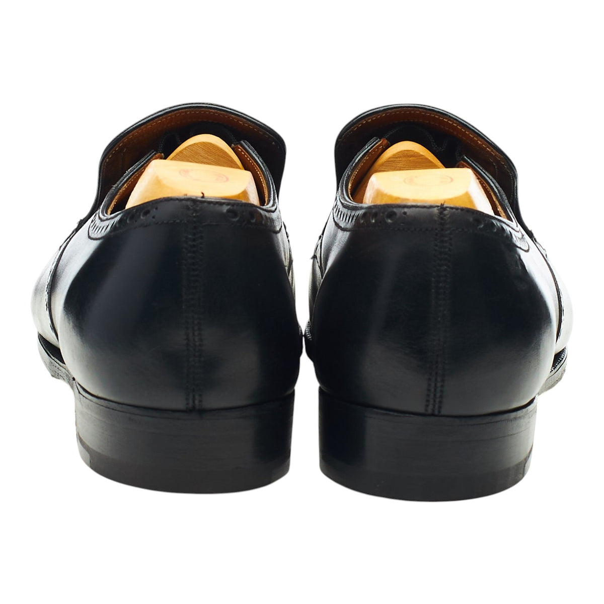 Black Leather Brogue Loafers UK 8 US 9 C