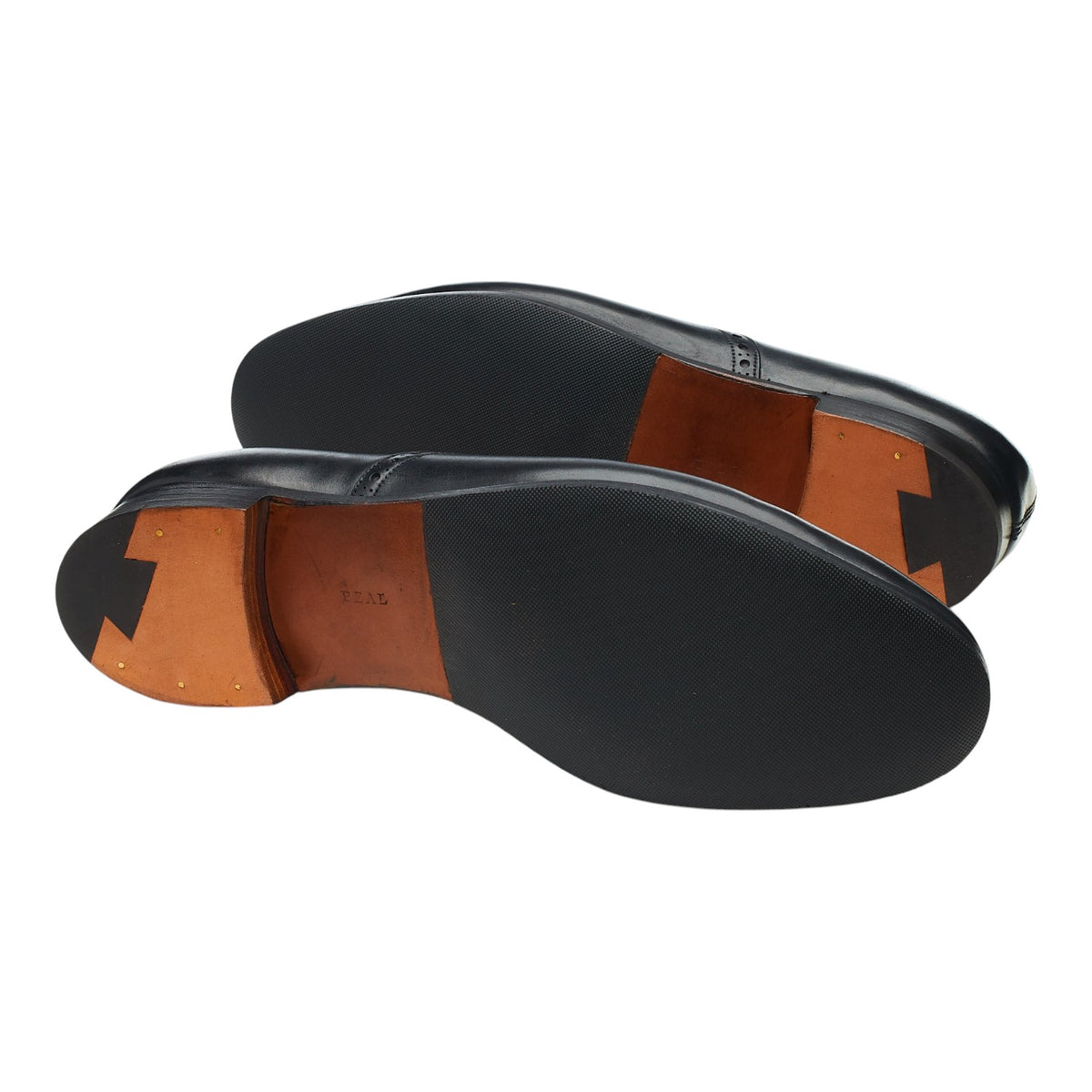 Black Leather Brogue Loafers UK 8 US 9 C