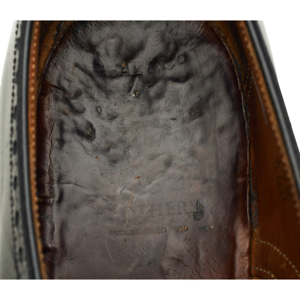 Black Leather Brogue Loafers UK 8 US 9 C