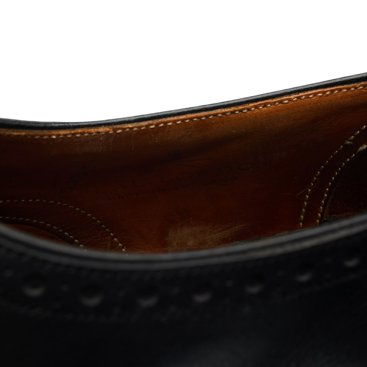 Black Leather Brogue Loafers UK 8 US 9 C