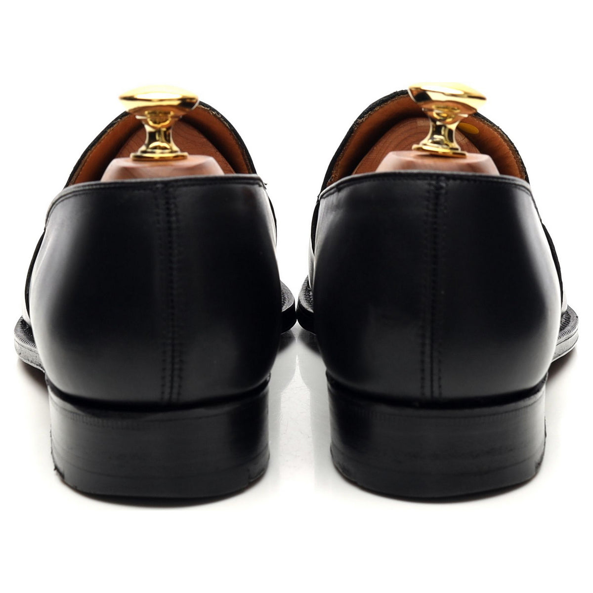 &#39;Harrold&#39; Black Leather Tassel Loafers UK 6 F