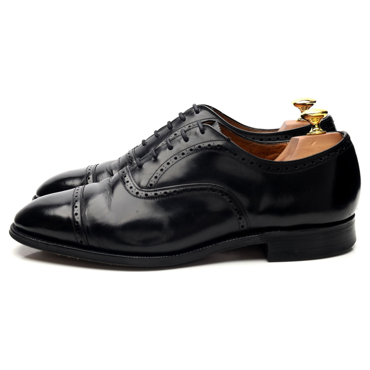 Black Leather Oxford Brogue UK 8 G