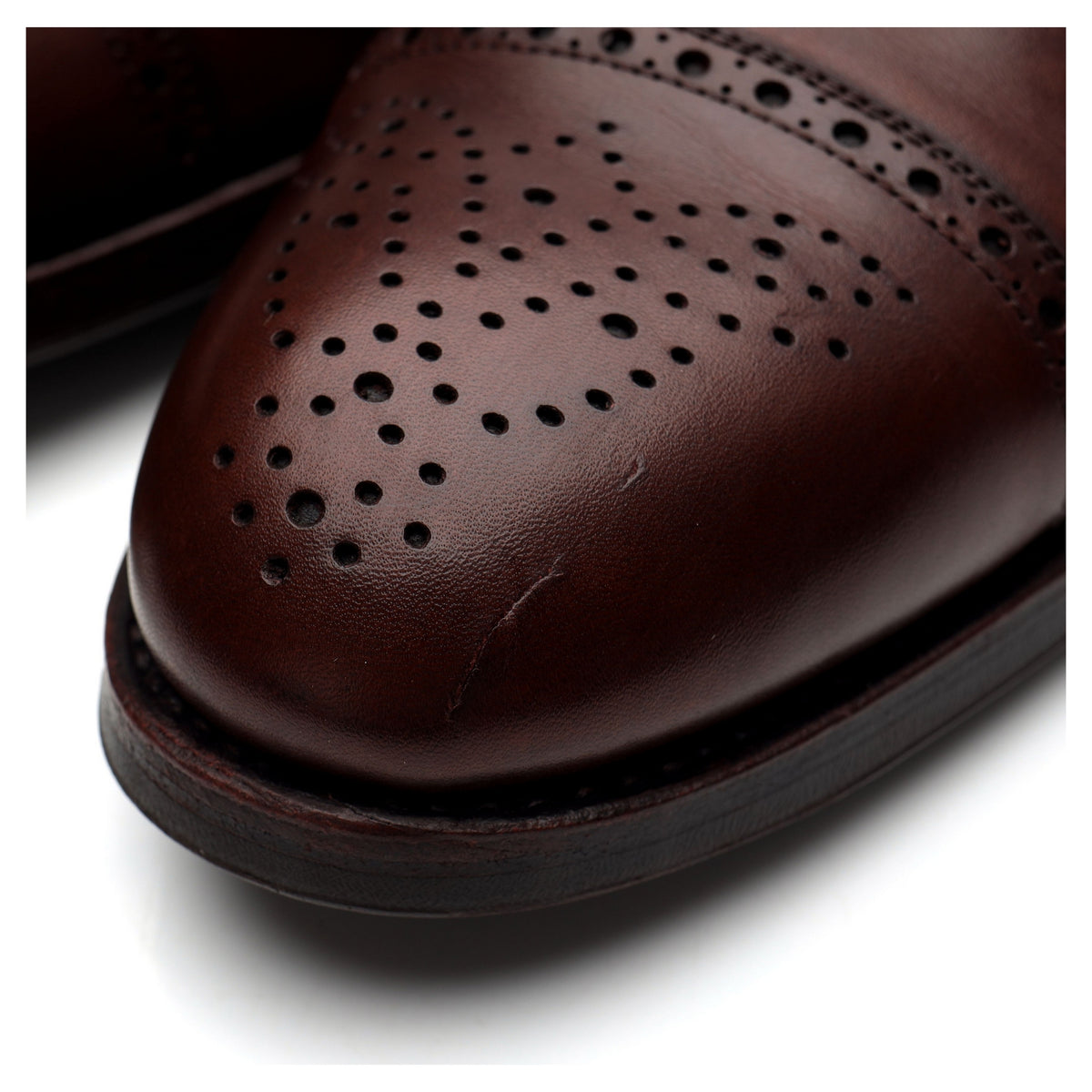 &#39;730&#39; Brown Leather Derby Brogues UK 9