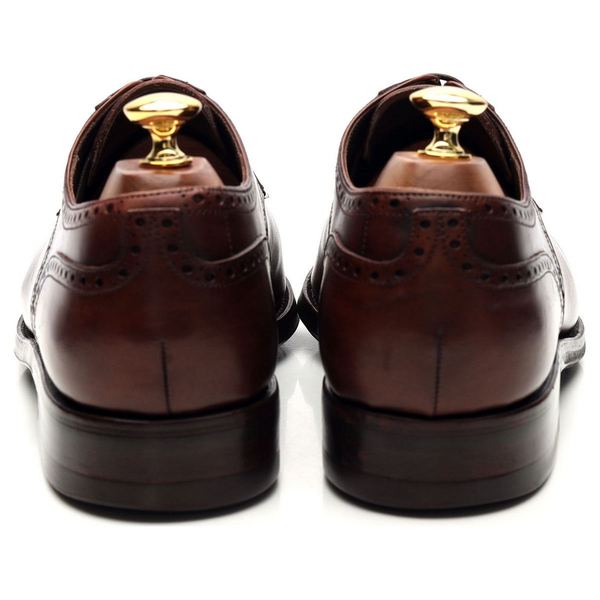 &#39;730&#39; Brown Leather Derby Brogues UK 9