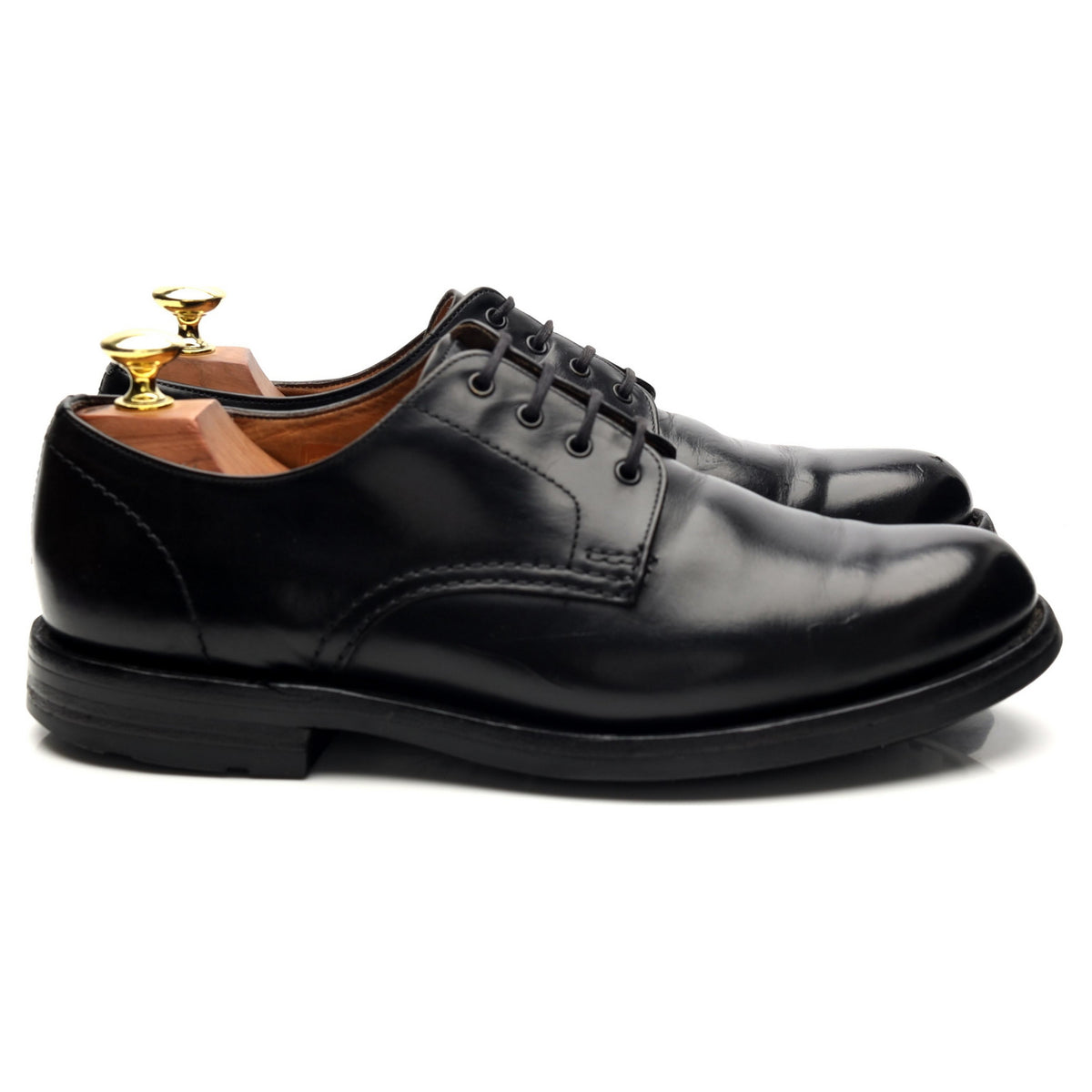 &#39;Althorp&#39; Black Leather Derby UK 7 F