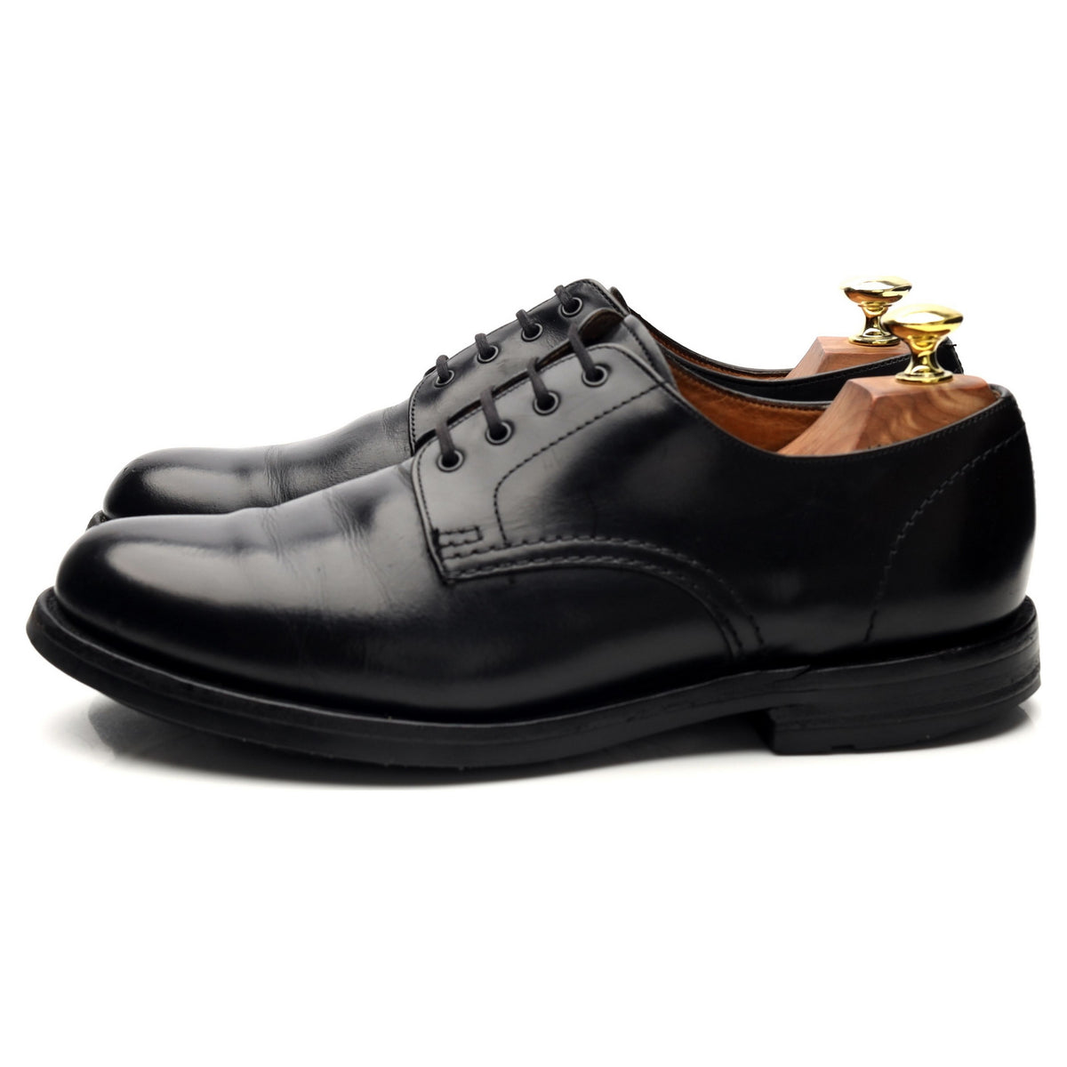 &#39;Althorp&#39; Black Leather Derby UK 7 F