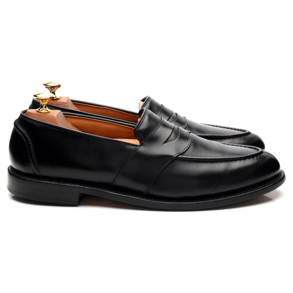 &#39;Randolph&#39; Black Leather Loafers UK 9 US 10 C