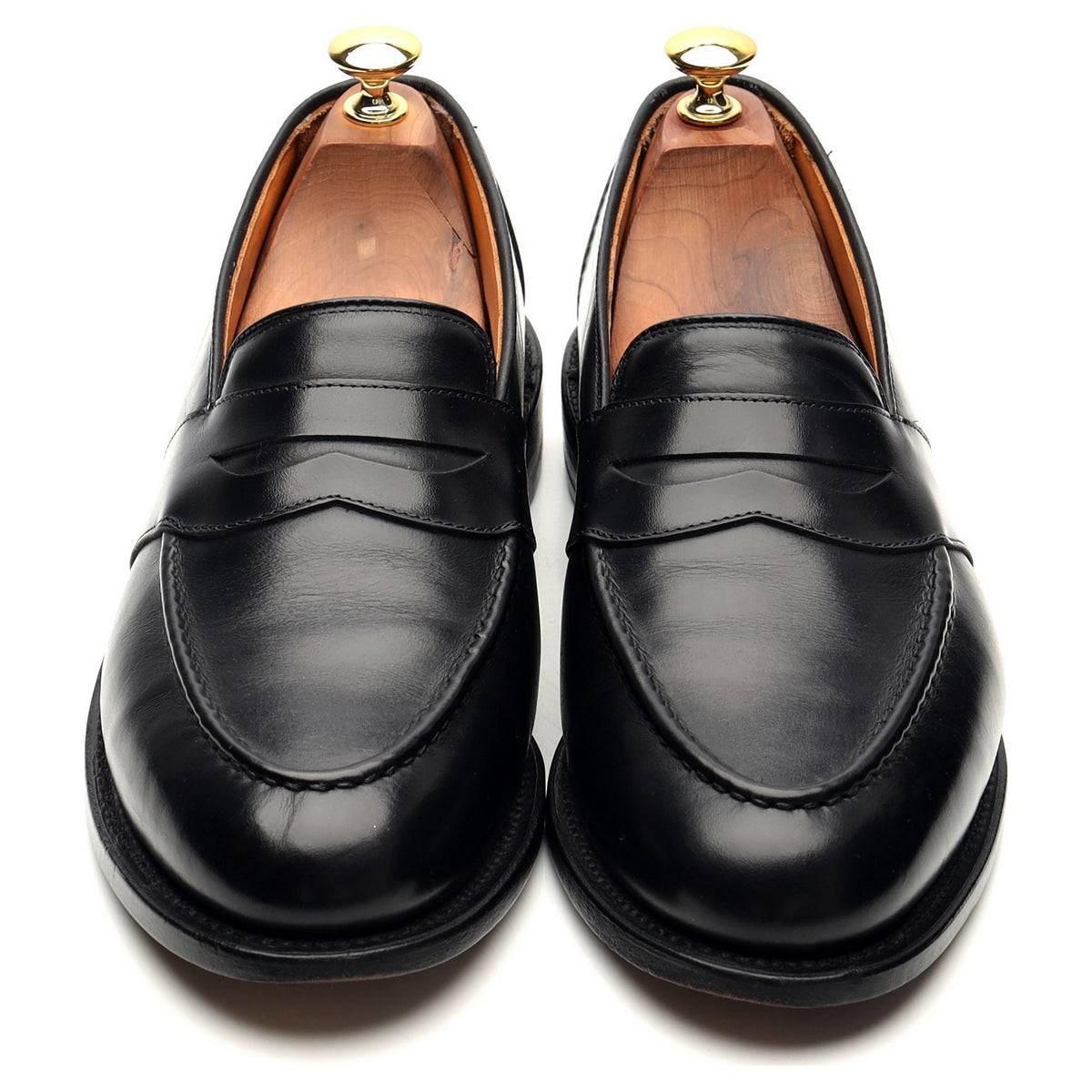 &#39;Randolph&#39; Black Leather Loafers UK 9 US 10 C