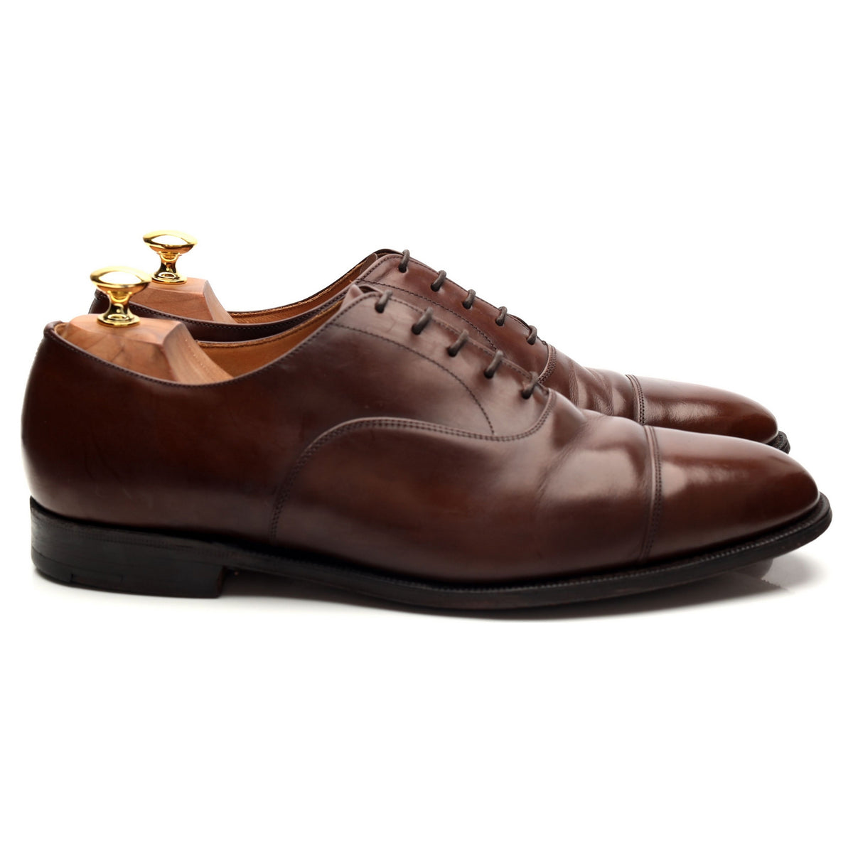 &#39;Balmoral&#39; Brown Leather Oxford UK 10 F