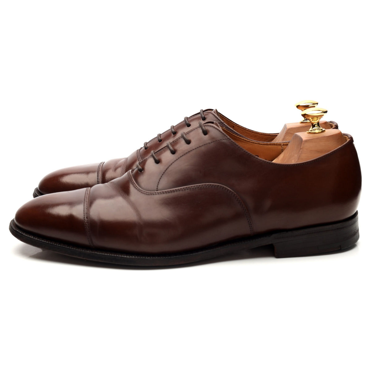 &#39;Balmoral&#39; Brown Leather Oxford UK 10 F