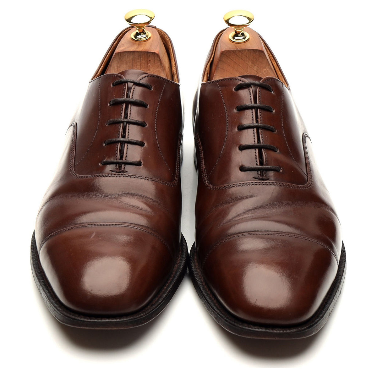 &#39;Balmoral&#39; Brown Leather Oxford UK 10 F