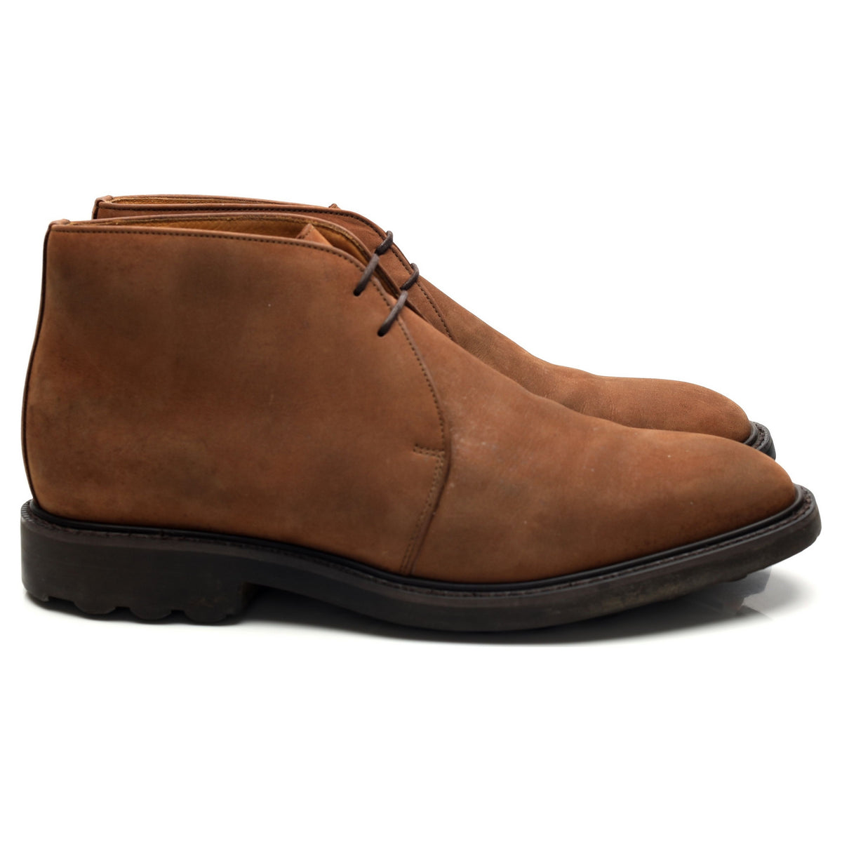 &#39;Salvador&#39; Brown Nubuck Leather Chukka Boots UK 9.5 E