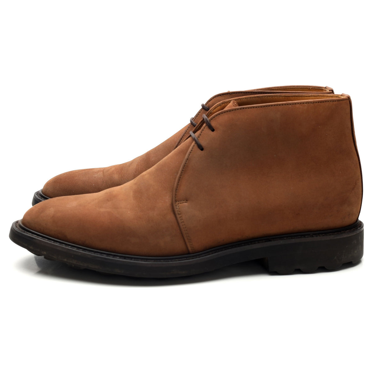 &#39;Salvador&#39; Brown Nubuck Leather Chukka Boots UK 9.5 E