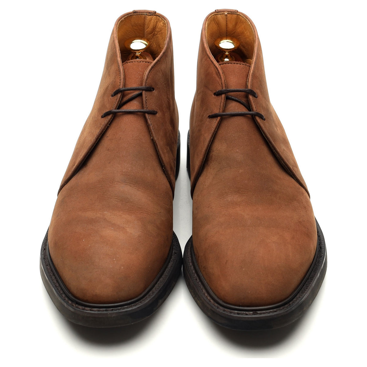 &#39;Salvador&#39; Brown Nubuck Leather Chukka Boots UK 9.5 E