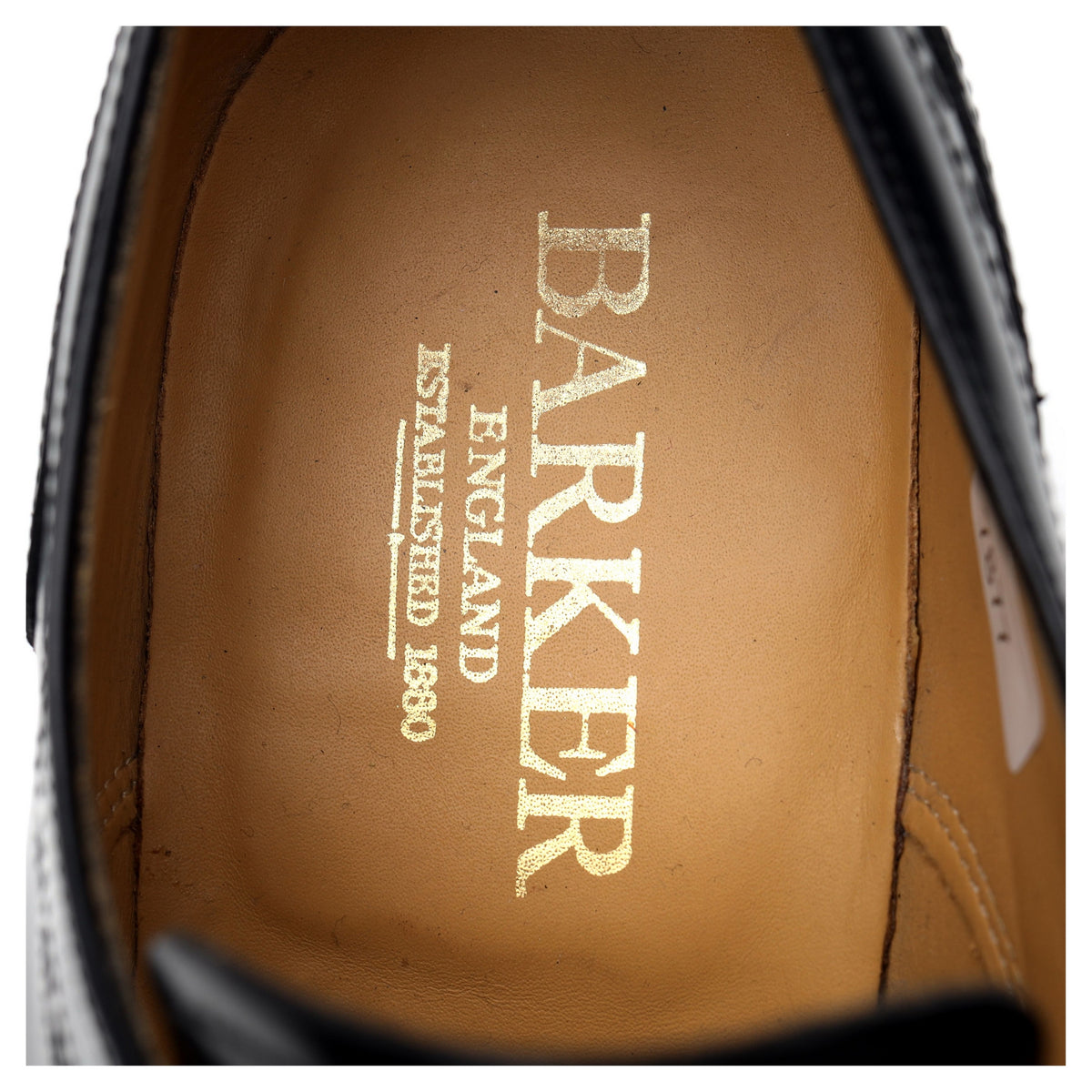 &#39;Larry&#39; Black Leather Derby Brogues UK 8 G