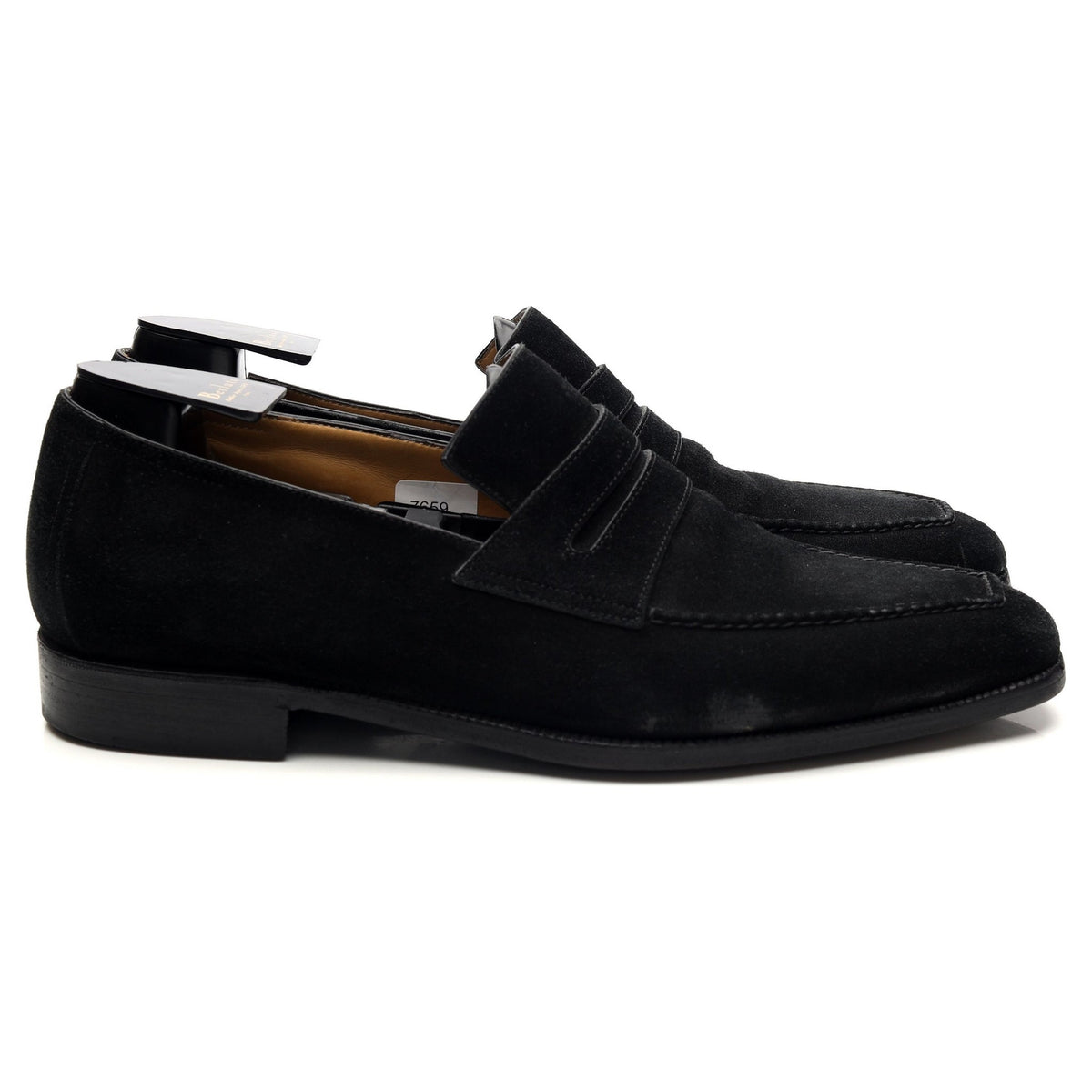 &#39;Andy&#39; Black Suede Loafers UK 9