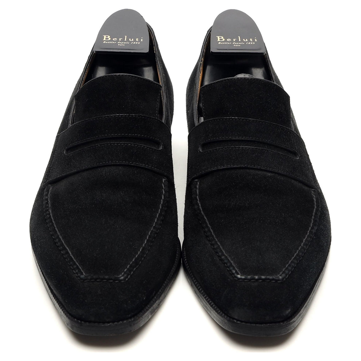 &#39;Andy&#39; Black Suede Loafers UK 9