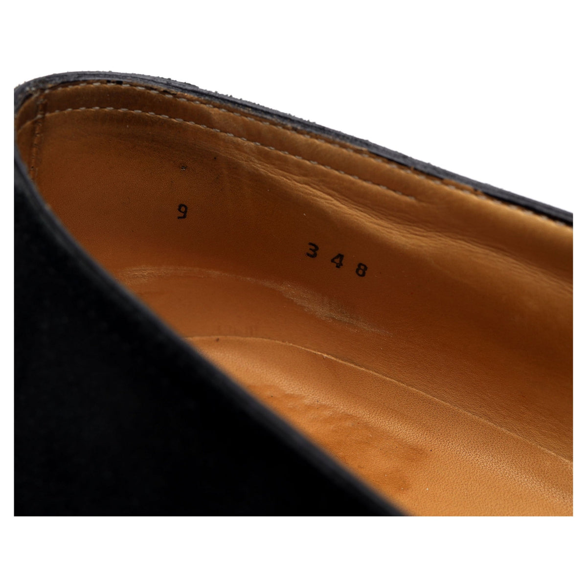 &#39;Andy&#39; Black Suede Loafers UK 9