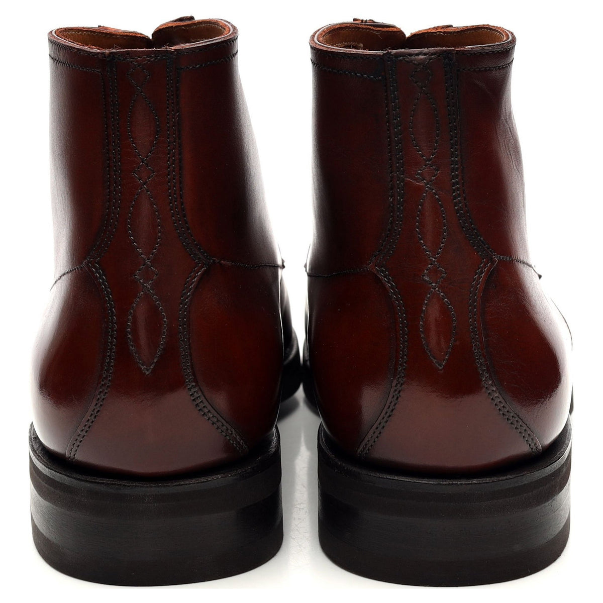 &#39;Brossa&#39; Cognac Tan Brown Leather Boots UK 8.5