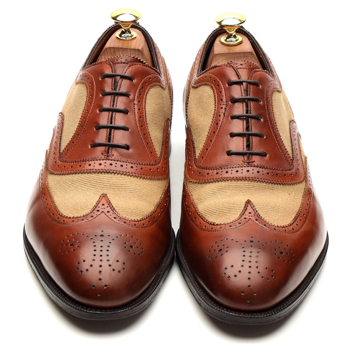 &#39;Malvern&#39; Tan Brown Leather Oxford Brogues UK 8.5 E