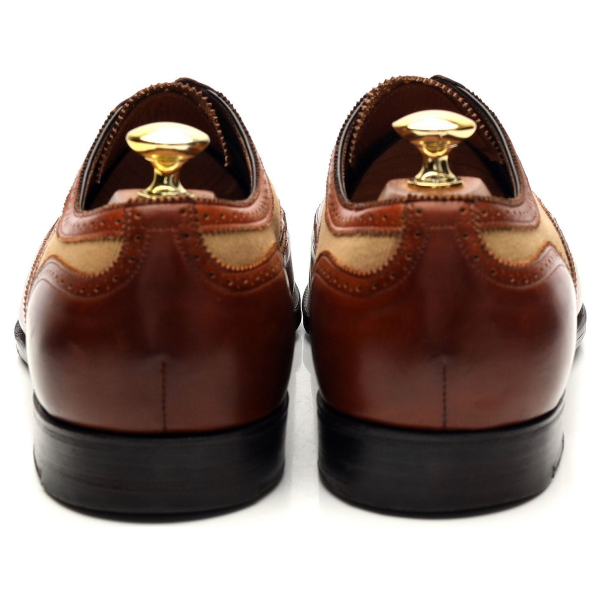 &#39;Malvern&#39; Tan Brown Leather Oxford Brogues UK 8.5 E