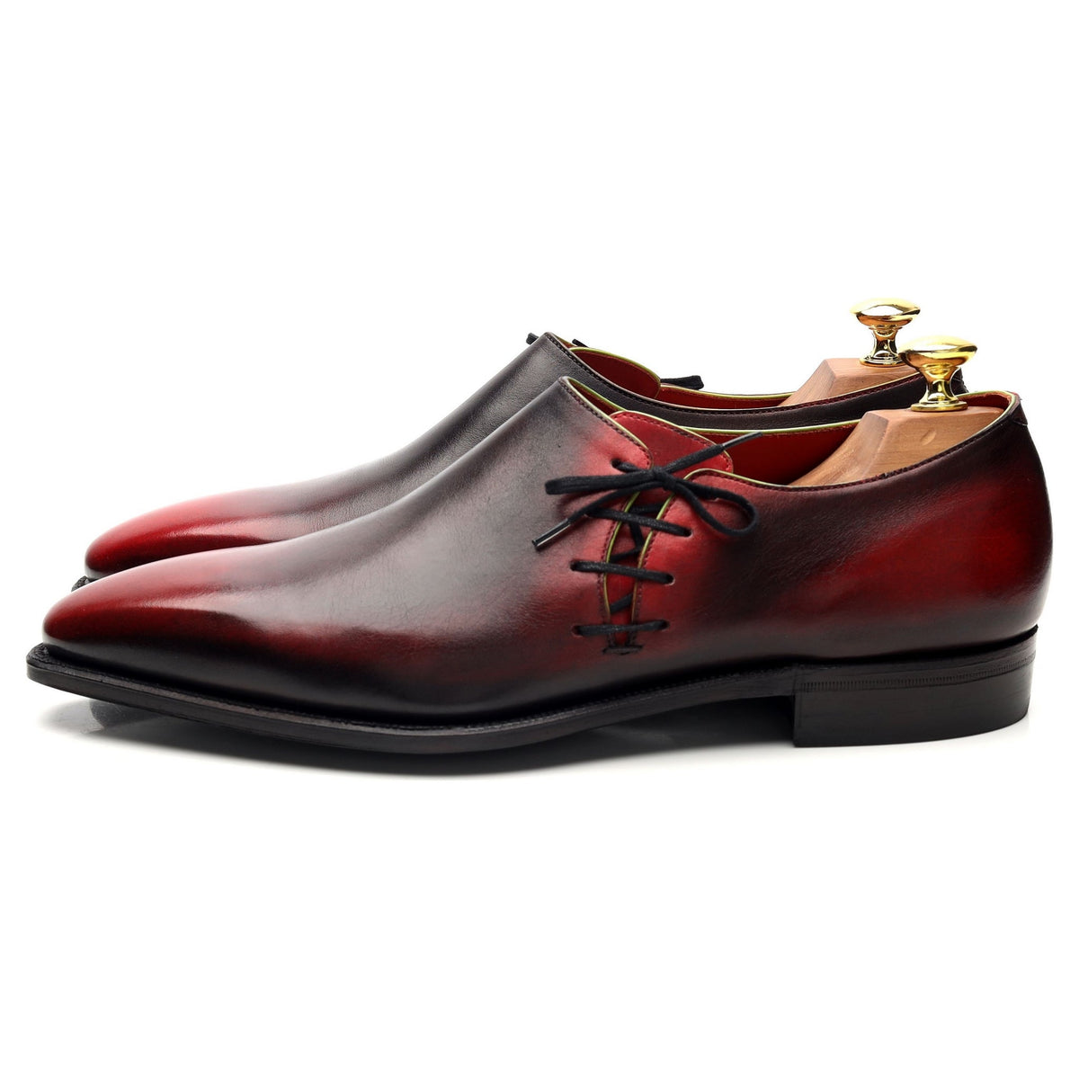 &#39;Lateral Lace&#39; Red Leather Oxford UK 8.5 E